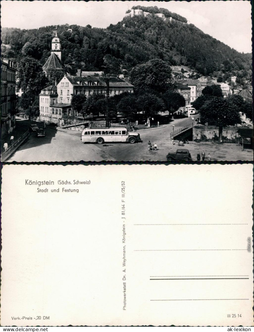 Königstein (Sächsische Schweiz) Panoramablick von der  1964