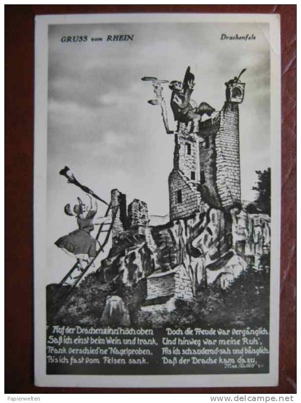 Königswinter - Drachenfels Humorkarte