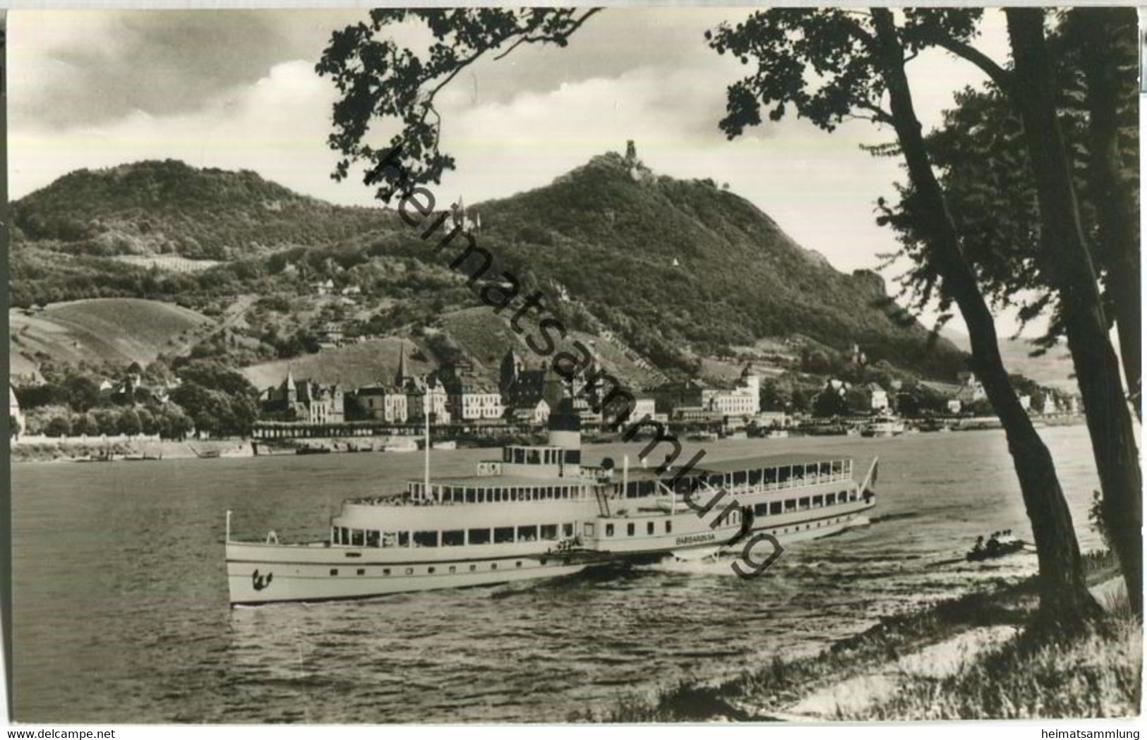 Königswinter - Fahrgastschiff Barbarossa - Foto-Ansichtskarte - Verlag Schöning & Co Lübeck