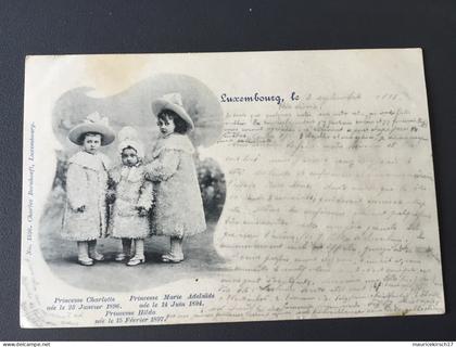 Luxembourg carte postale princesses Adel royalty
