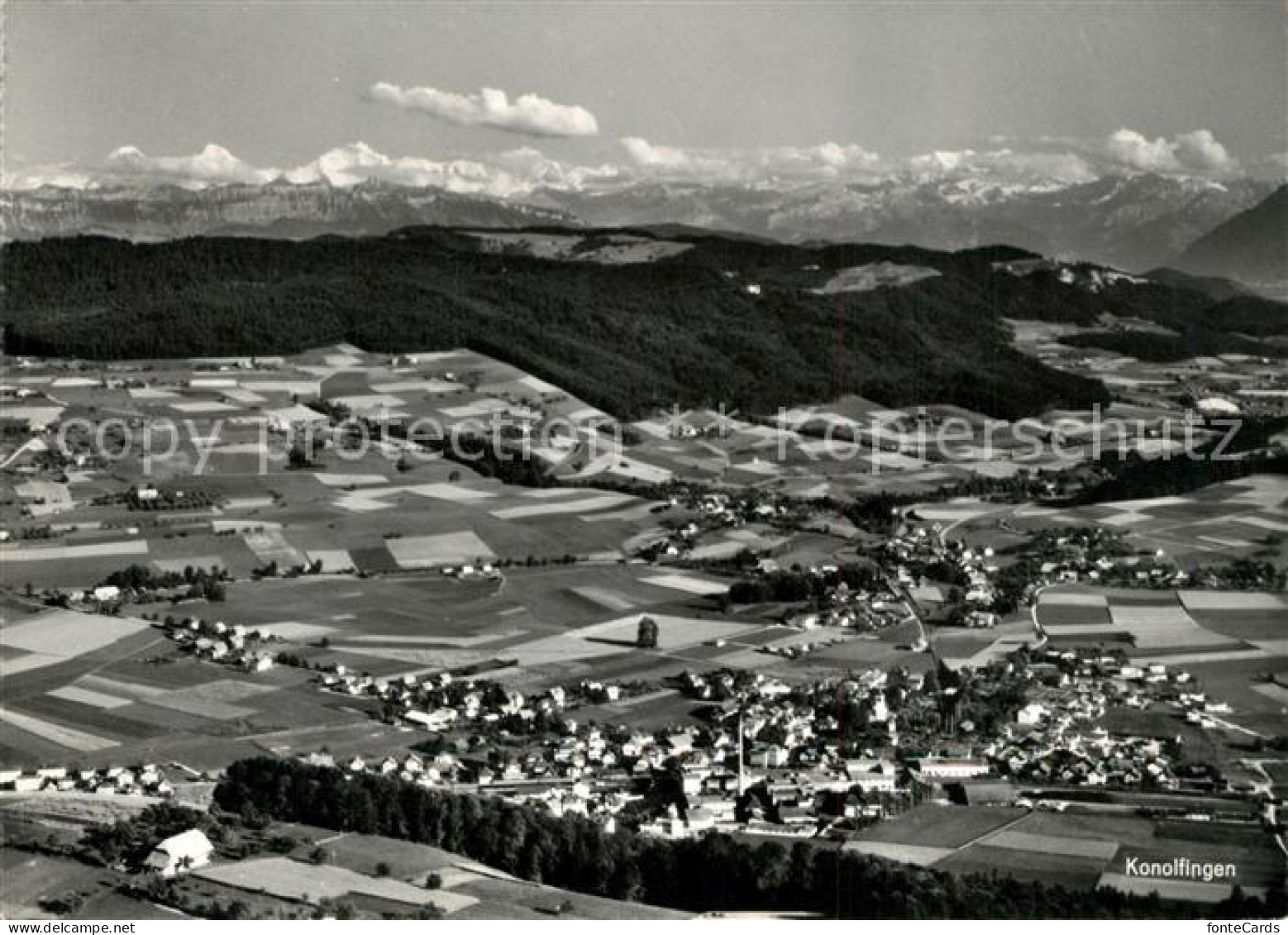 Konolfingen BE Alpenpanorama Fliegeraufnahme