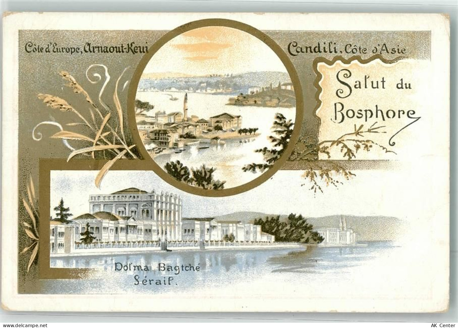 Konstantinopel Istanbul Lithographie Bosporus Serail - 13623626