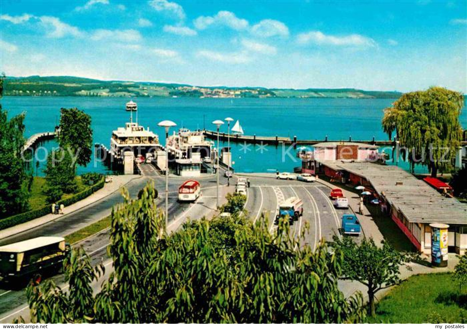 Konstanz Bodensee Autofaehre Konstanz Meersburg