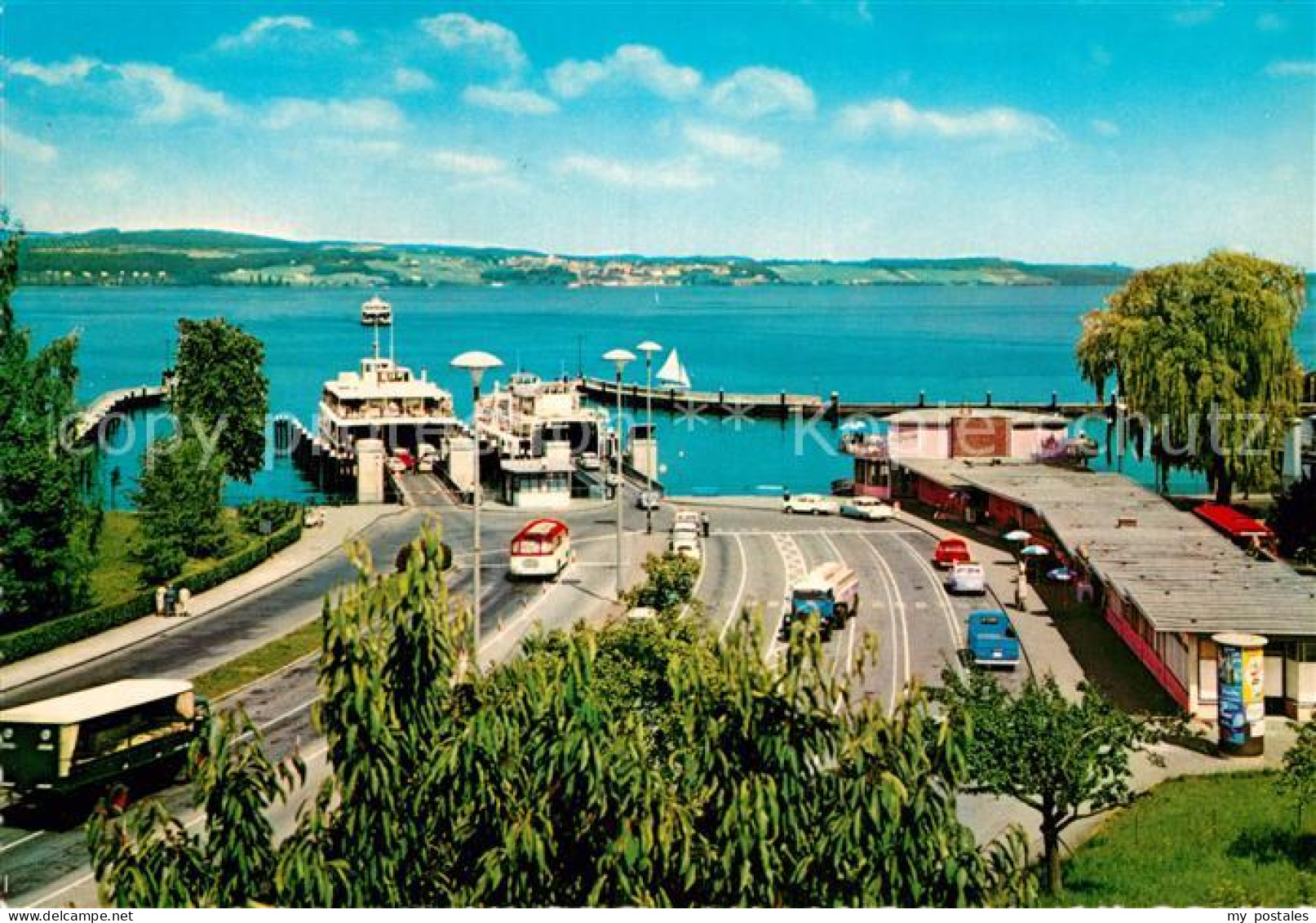 Konstanz Bodensee Autofaehre Konstanz Meersburg