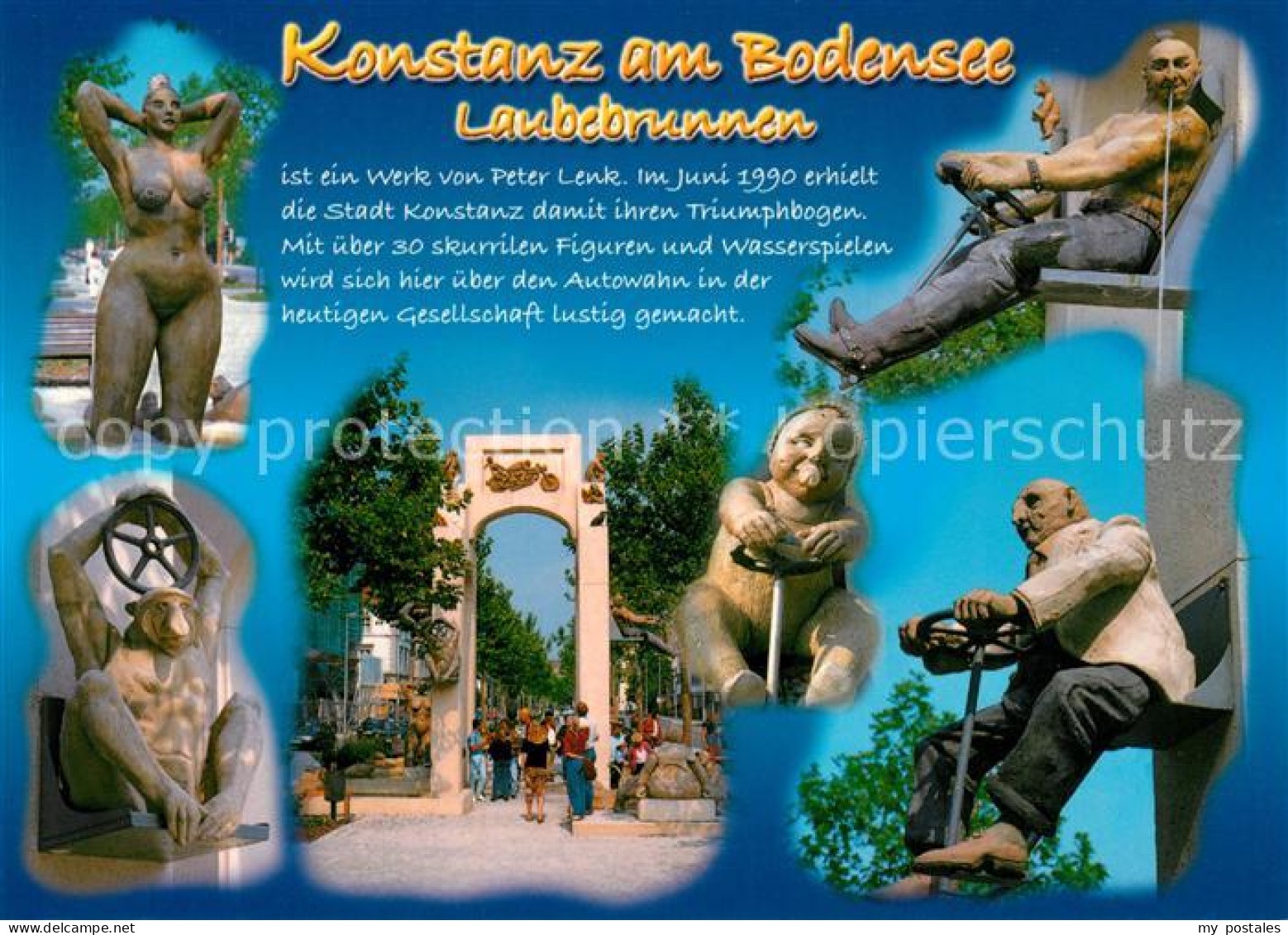 Konstanz Bodensee Lauberbrunnen Statuen Triumphbogen