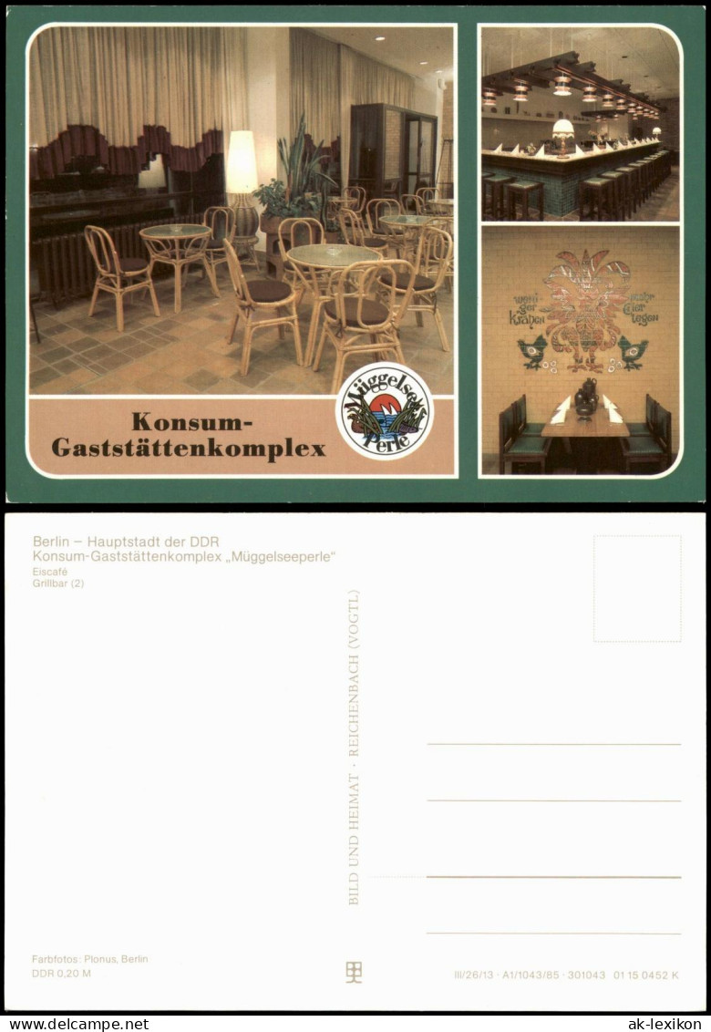 Köpenick Berlin Konsum-Gaststättenkomplex "Müggelseeperle" 1985