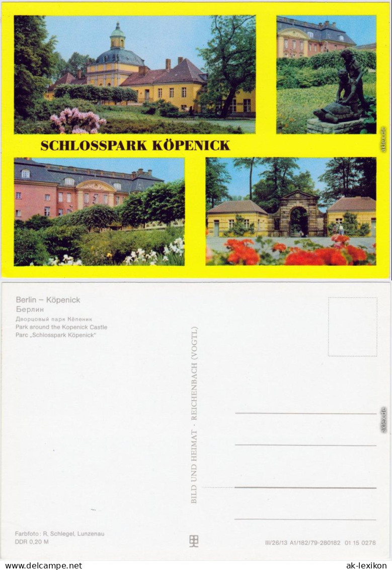 Köpenick Berlin Schlosspark Köpenick Ansichtskarte 1979