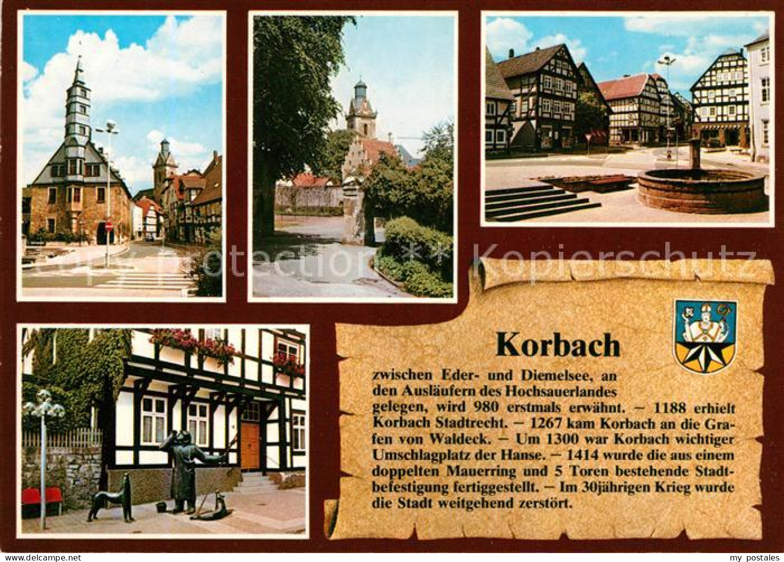Korbach Kirche Schloss Markt Fachwerkhaeuser