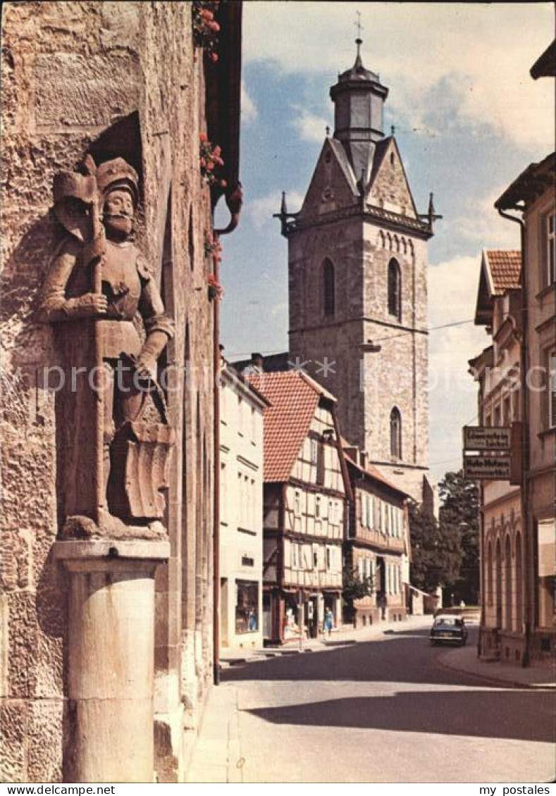 Korbach Stechbahn mit Roland und St. Kilian