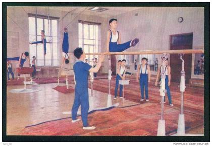 109067 / Pyongyang - Pioneer , Sport , Gymnastics Gymnastique  Gymnastik  Boys North Korea Corée du Nord PC mint  AK
