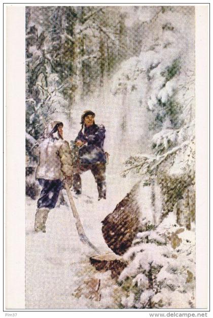 COREE DU NORD - Peinture Traditionnelle - Conquérants de la Forêt épaisse