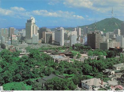 COREE DU SUD SEOUL VUE AERIENNE DU CENTRE VILLE