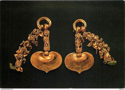 Carte Postale - Corée du Sud - King's gold earrings - From the tomb of King Munyong - Kyongju - Antiquité - Carte Neuve