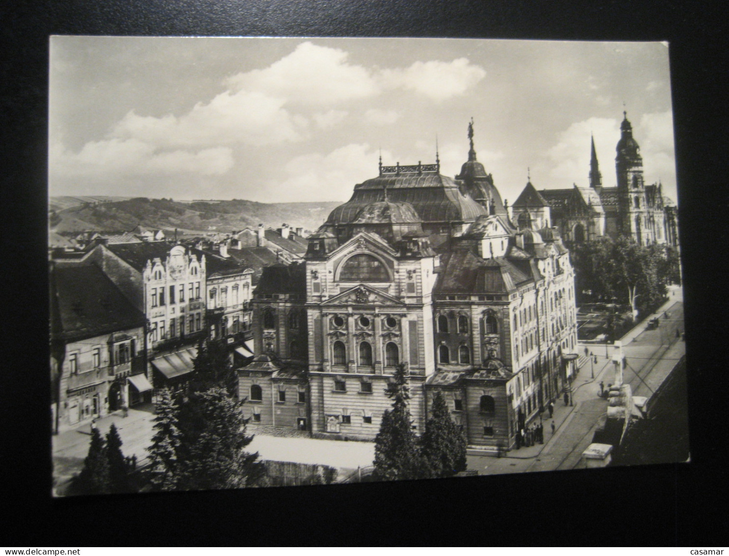 KOSICE Statne Divadlo dom cathedral cancel postcard CZECHOSLOVAKIA Slovakia