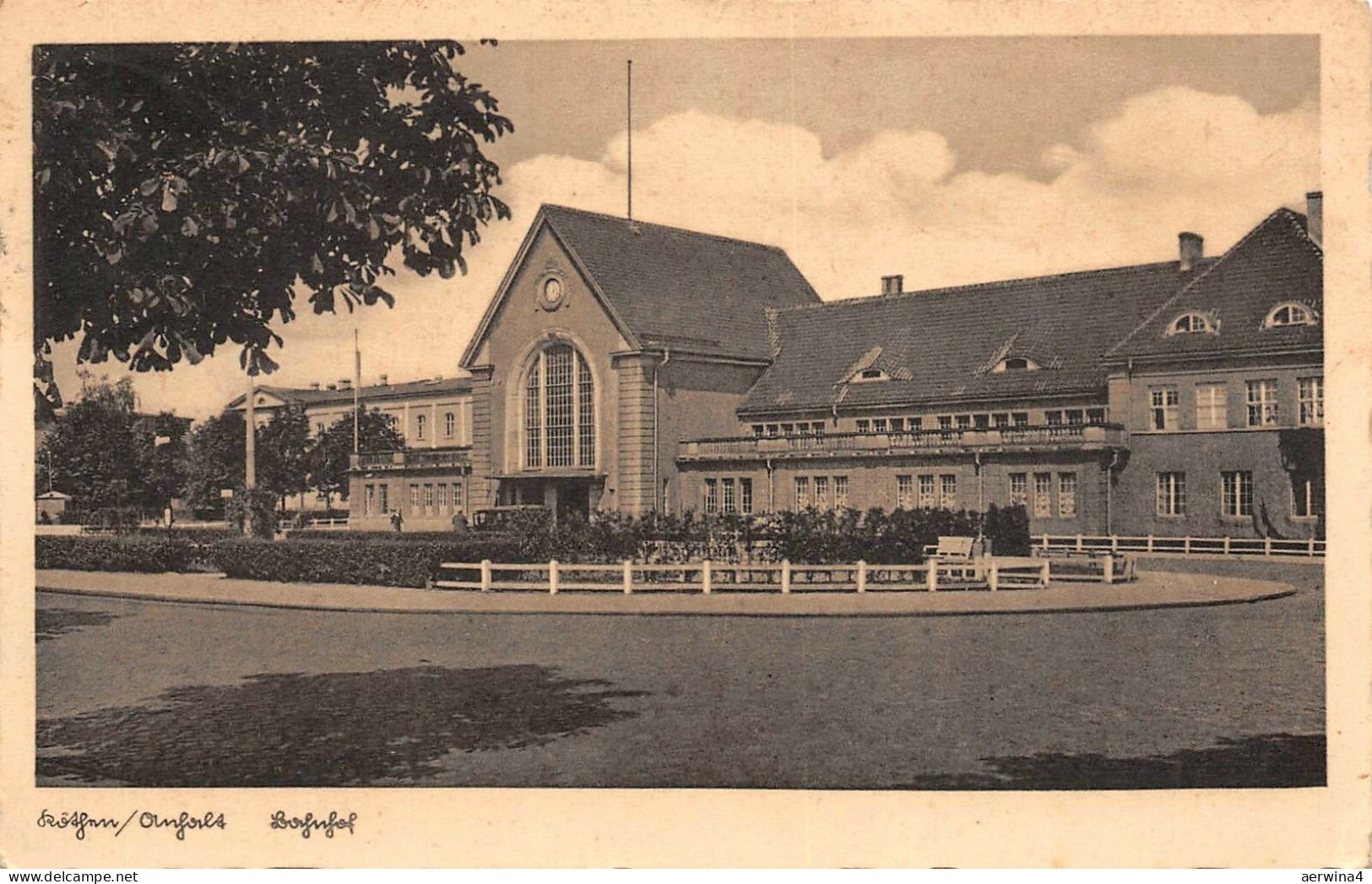 Köthen/Anhalt Bahnhof Postkarte AK 1937