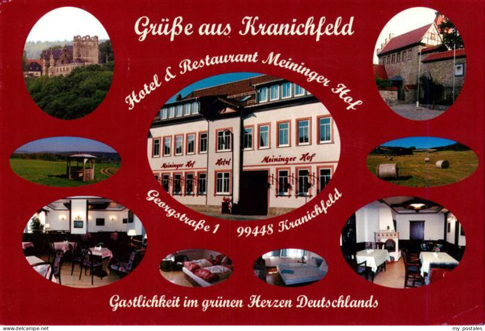 Kranichfeld Hotel-Meininger-Hof Burg Kranichfeld Restaurant Kaminstube Zimmer Bi