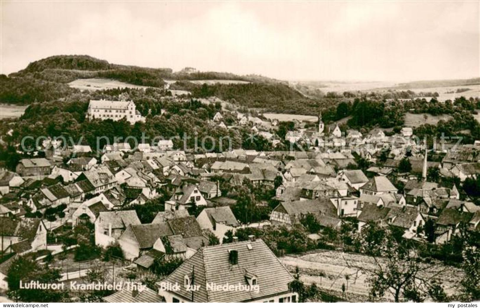 Kranichfeld Panorama Luftkurort Blick zur Niederburg
