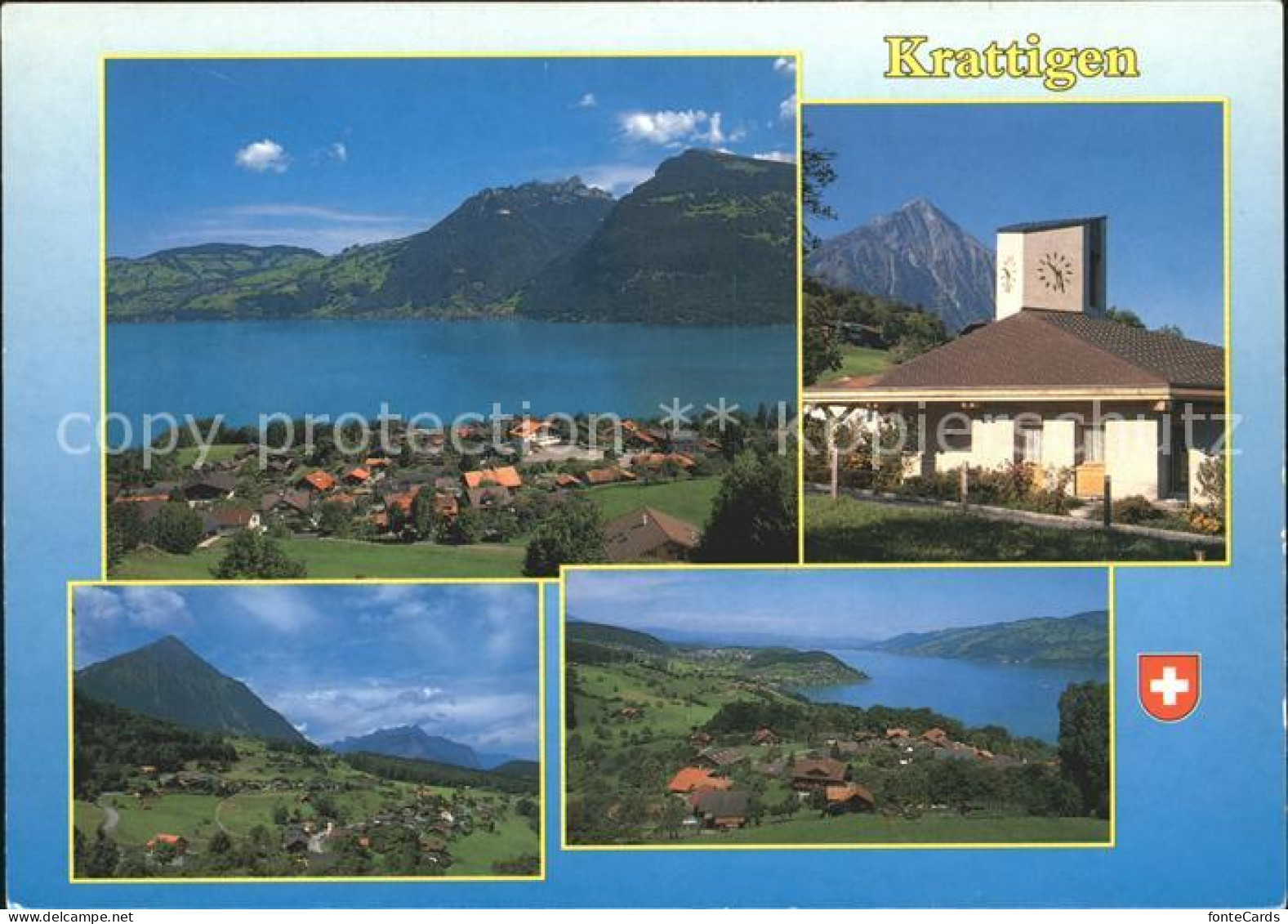 Krattigen Thunersee Panorama Kirche