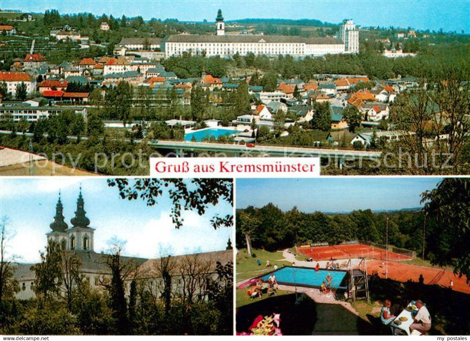 Kremsmuenster Stadtansicht Stift Kremsmuenster Tenniscenter Stadlhuber