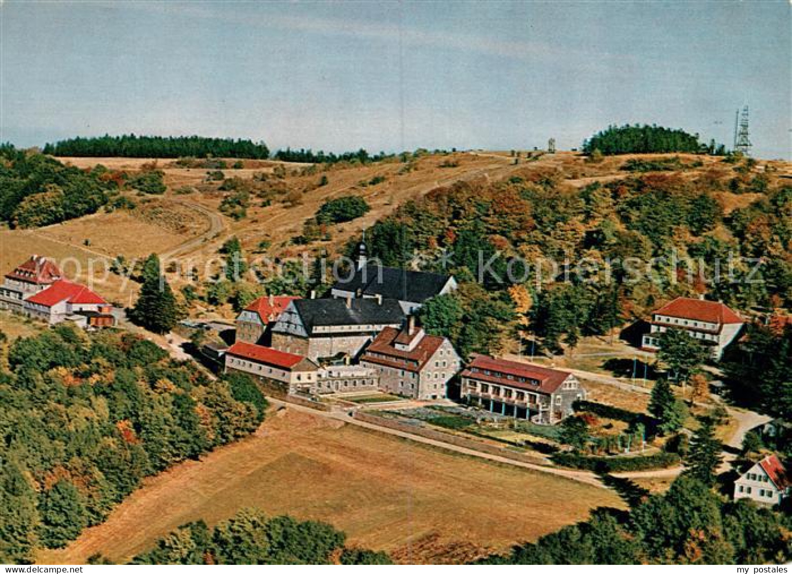 Kreuzberg Rhoen Kloster Kreuzberg Fliegeraufnahme