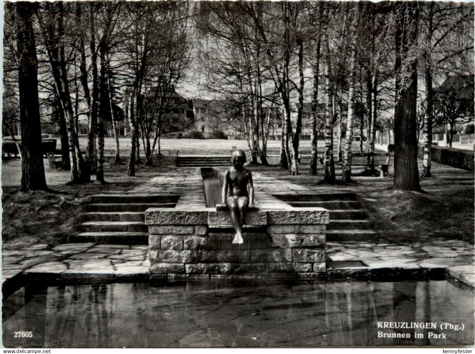 Kreuzlingen - Brunnen im Park