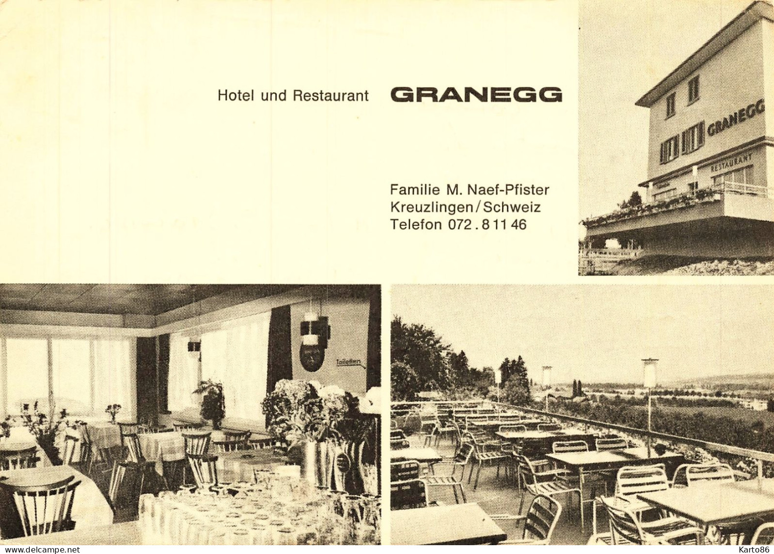 kreuzlingen , thurgovie , schweiz * Hotel und Restaurant GRANEGG Familie M. Naef Pfister * suisse