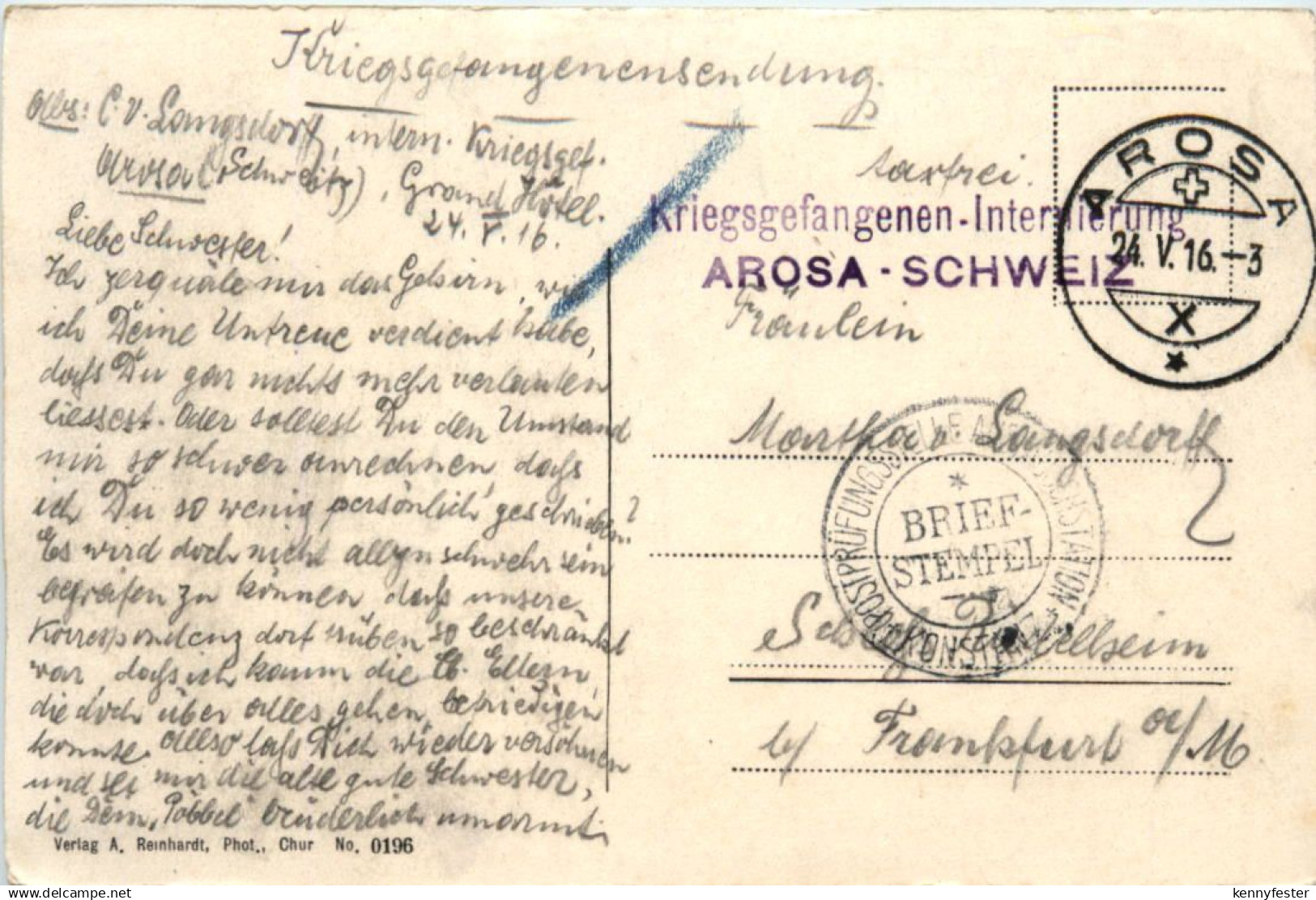 Kriegsgefangenen Internierung Arosa - Chur Arosa Bahn