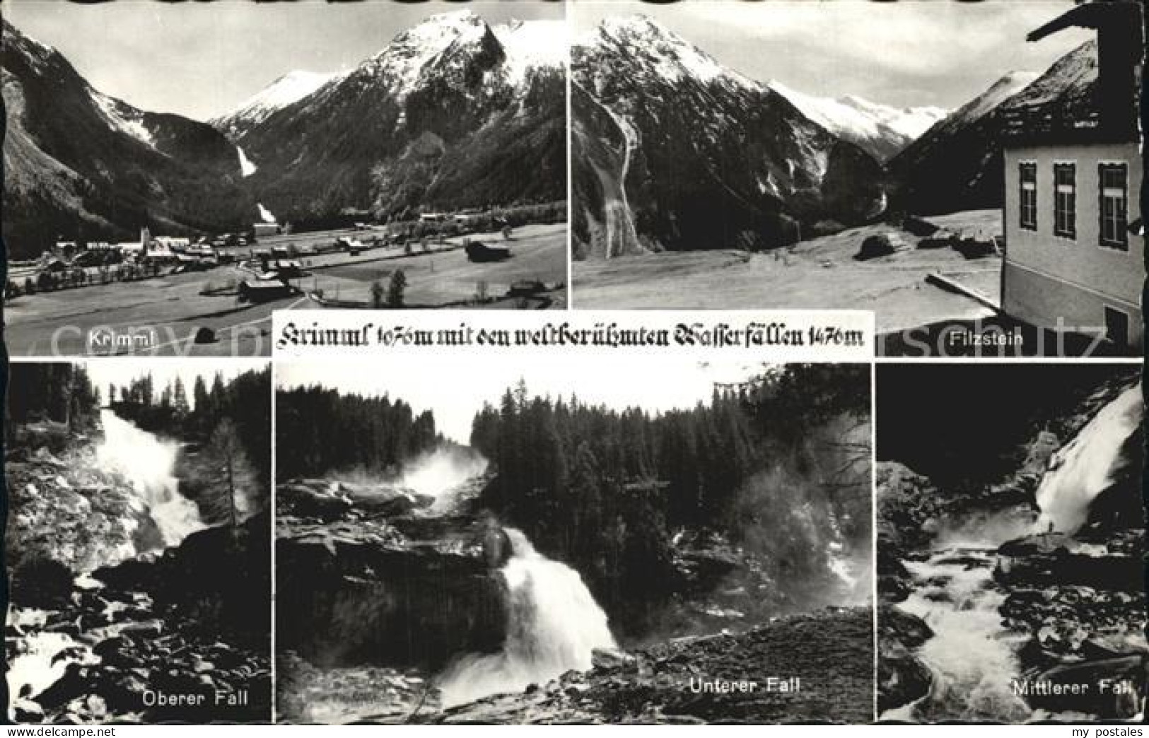 Krimml mit Wasserfaellen Filzstein