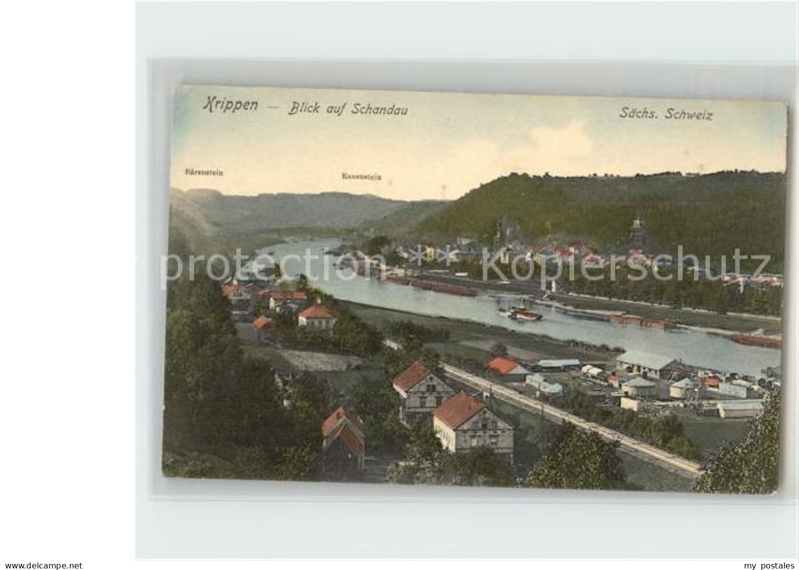 Krippen Bad Schandau Blick auf Schandau