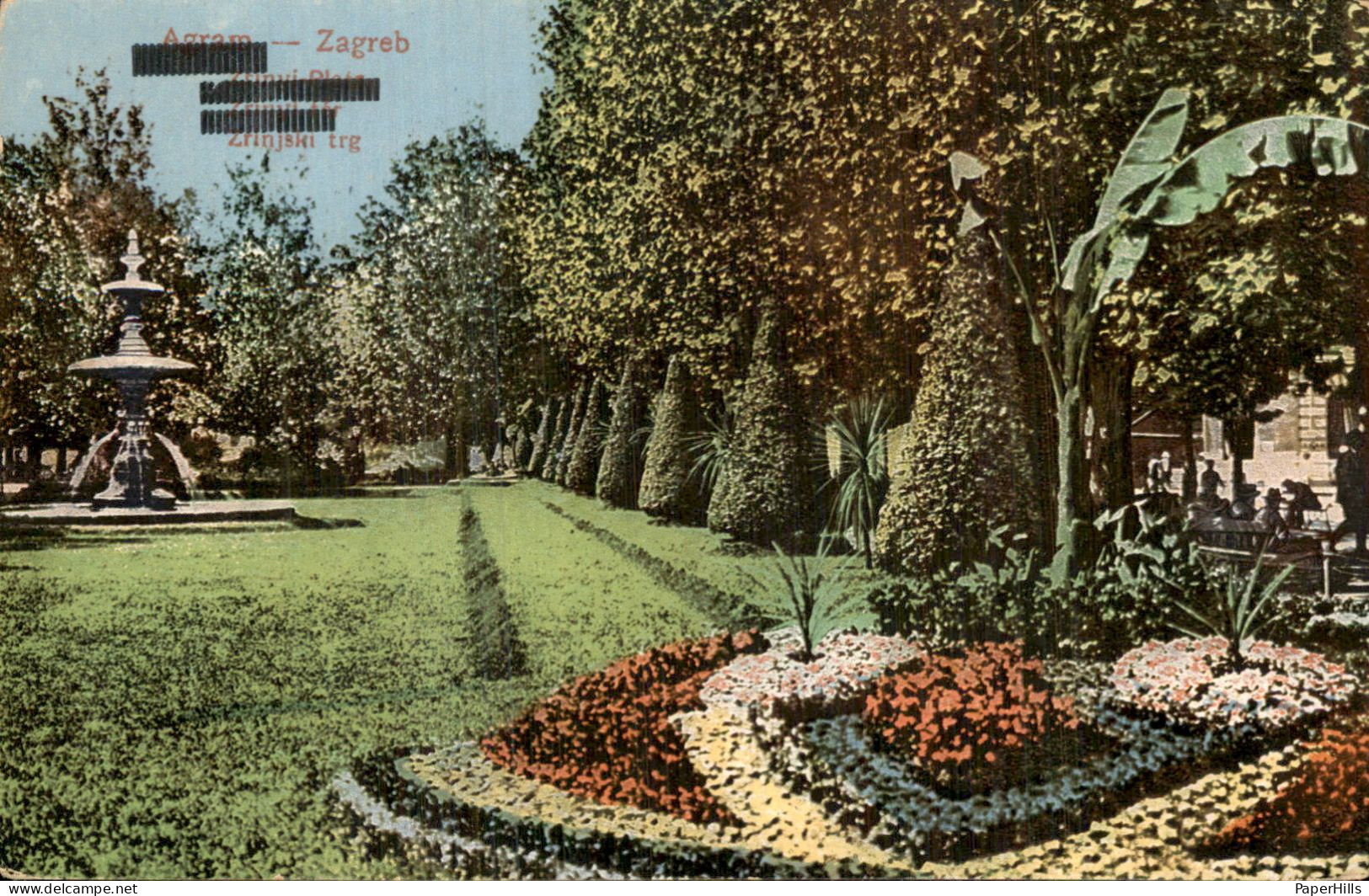 Kroatië Croatia - Zagreb - Zrinjski trg