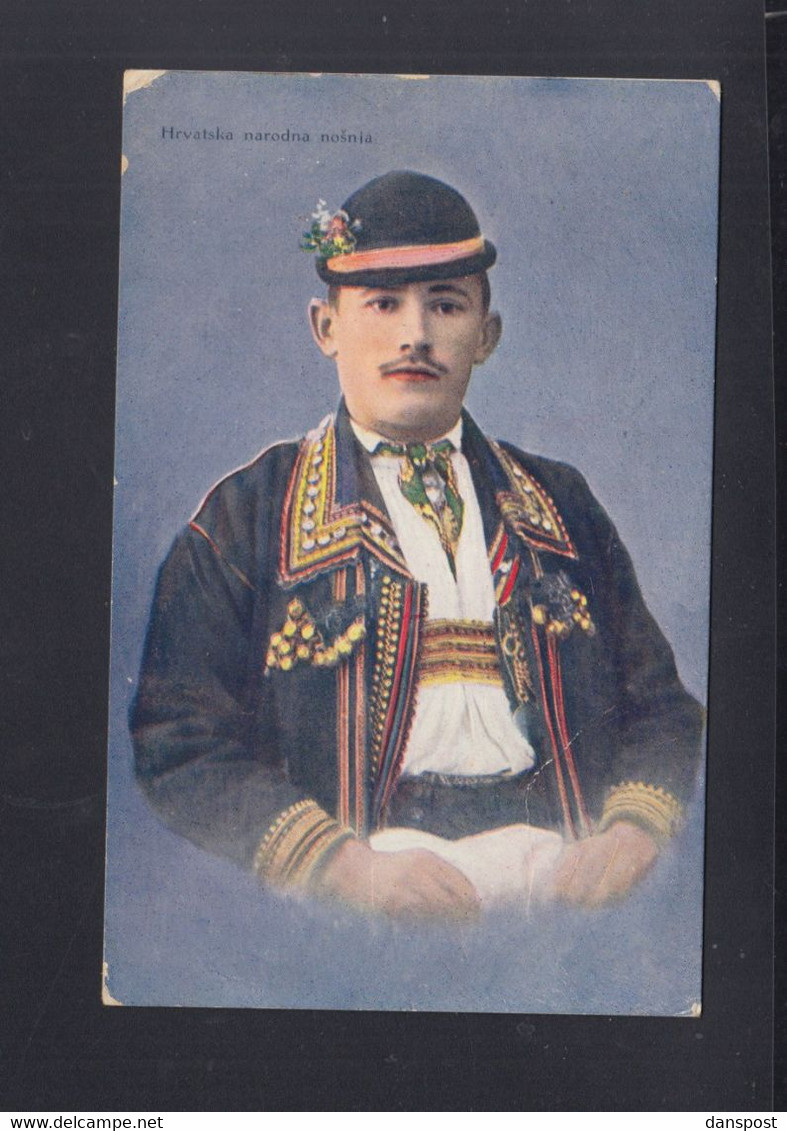 Kroatien Croatia AK Tracht Feldpost 1916