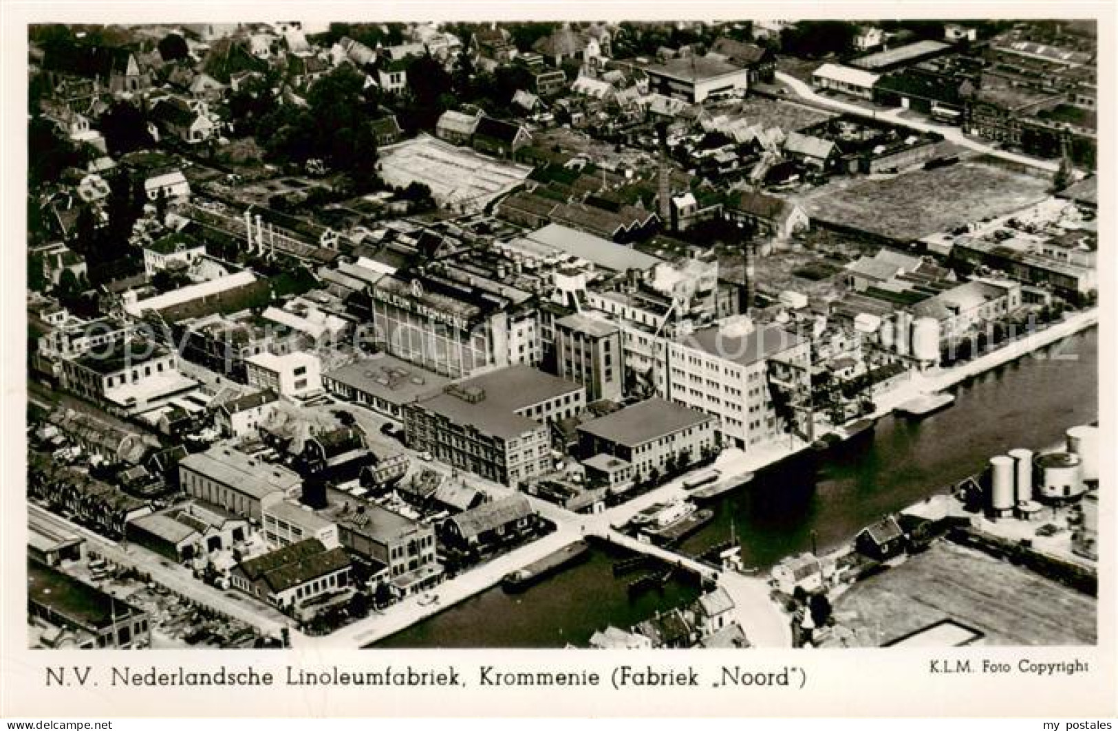 Krommenie Fliegeraufnahme Linoleumfabrik
