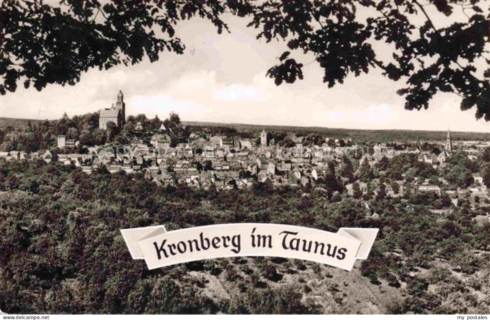 Kronberg  Cronberg Taunus Burg-Kronberg Stadtansicht Kirche Daecher Taunus Wald