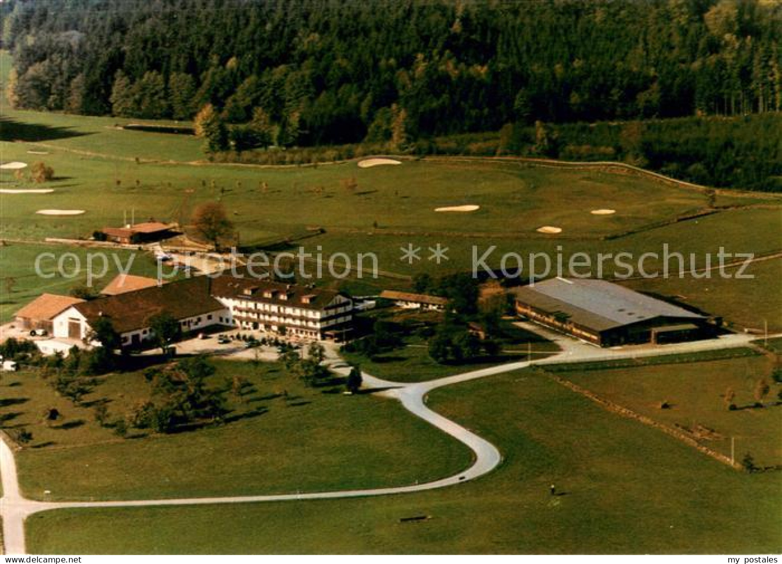 Kronberg Hoeslwang Gutspension Reiterhof Restaurant Gut Kronberg Fliegeraufnahme