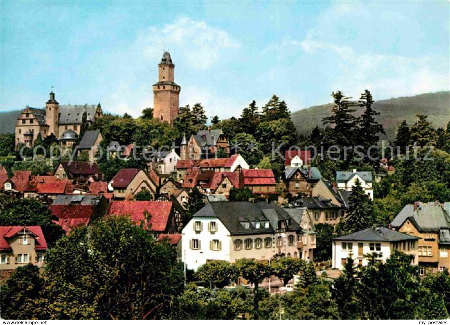 Kronberg Taunus Teilansicht mit Burg Kronberg