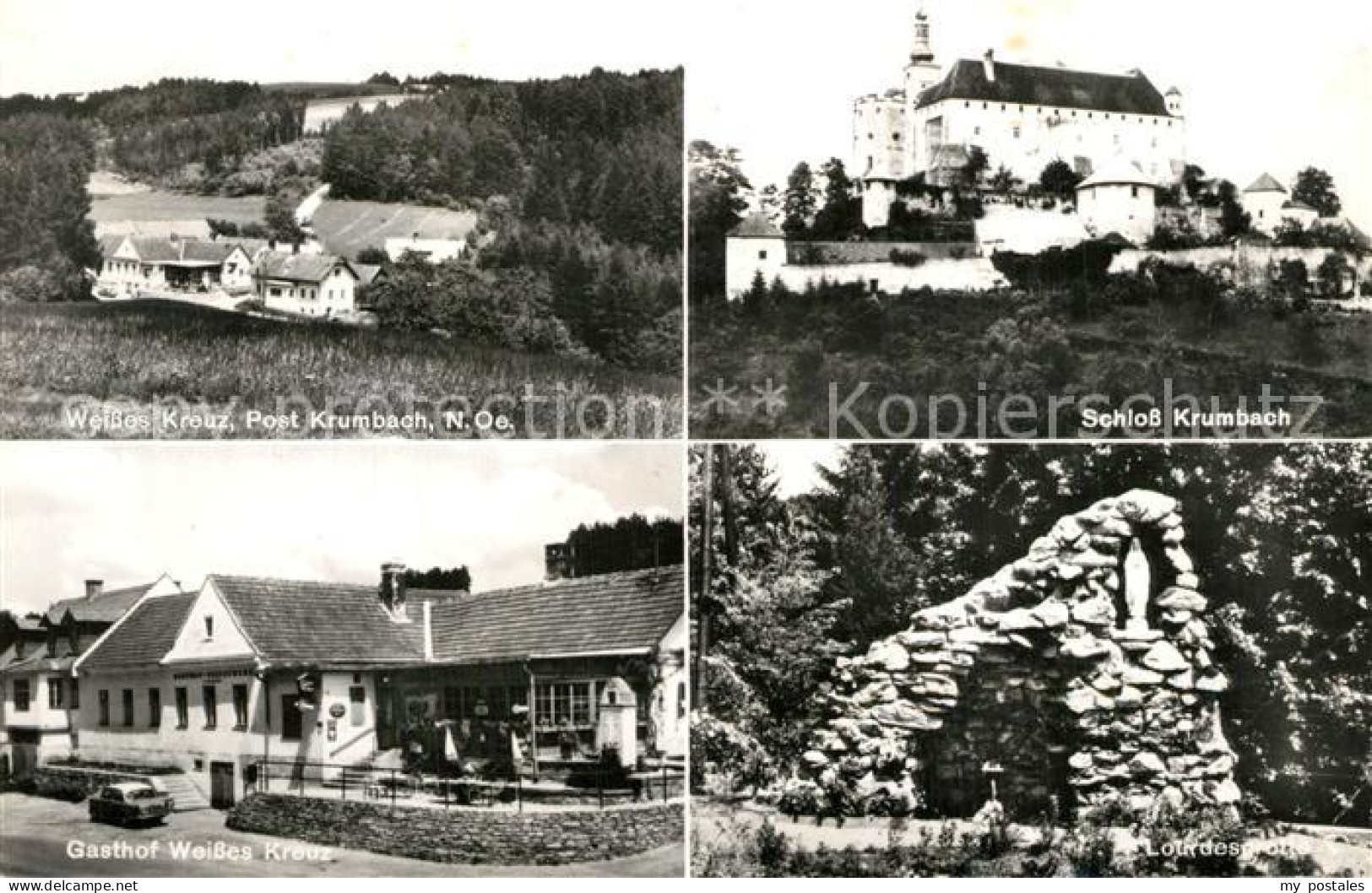 Krumbach Niederoesterreich Weisses Kreuz Schloss Krumbach Gasthof Weisses Kreuz
