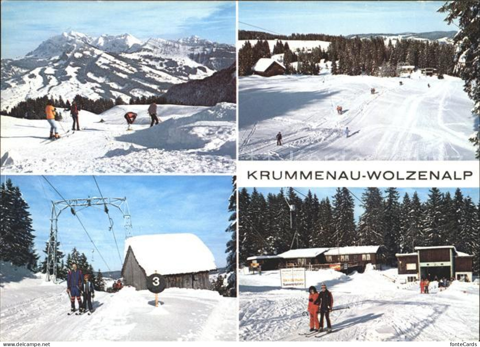 Krummenau Sportbahn Krummenau Wolzenalp mit Bergrestaurant Saentis und Stockberg