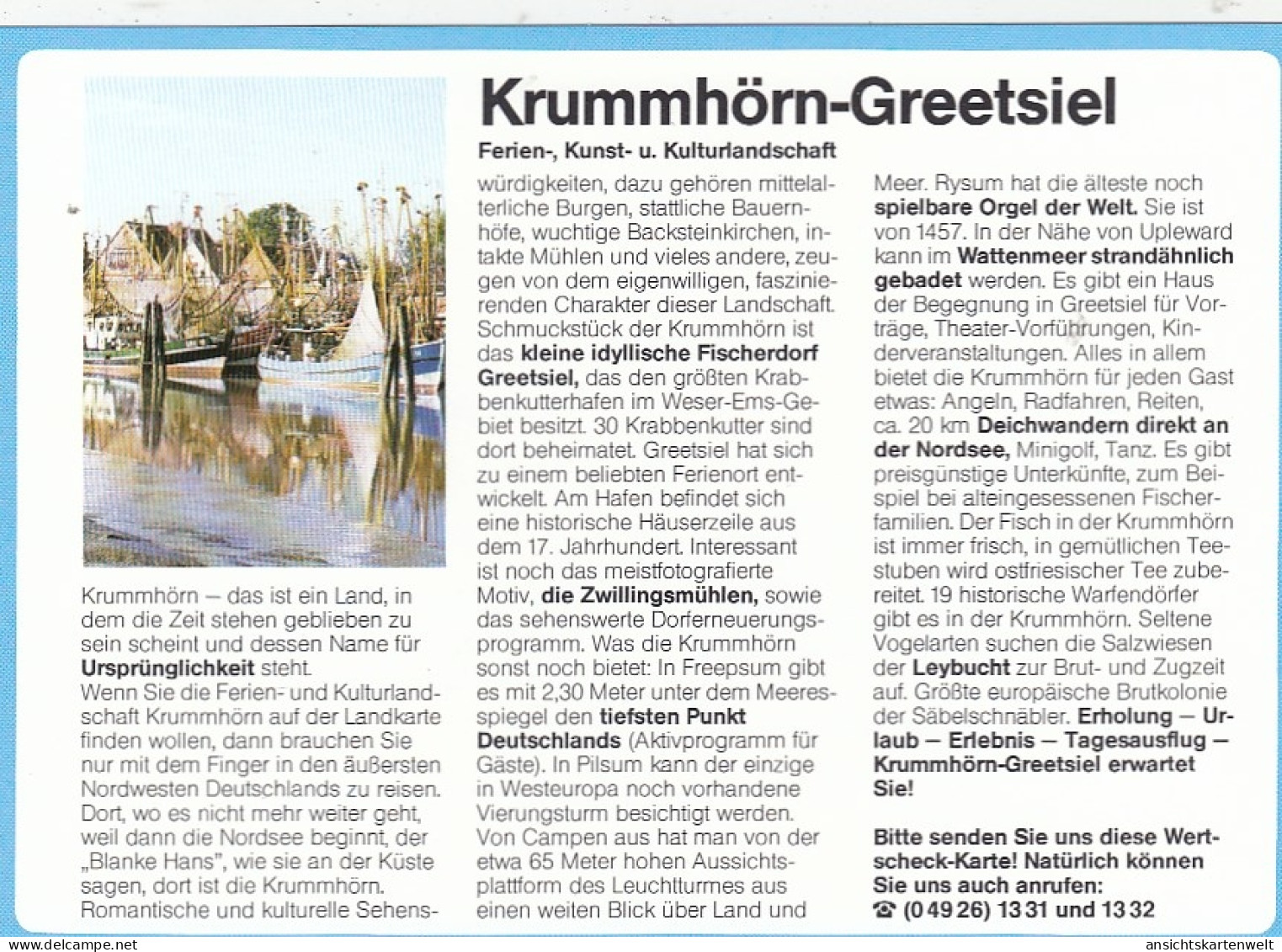 Krummhörn 3, Werbekarte ngl #F8975