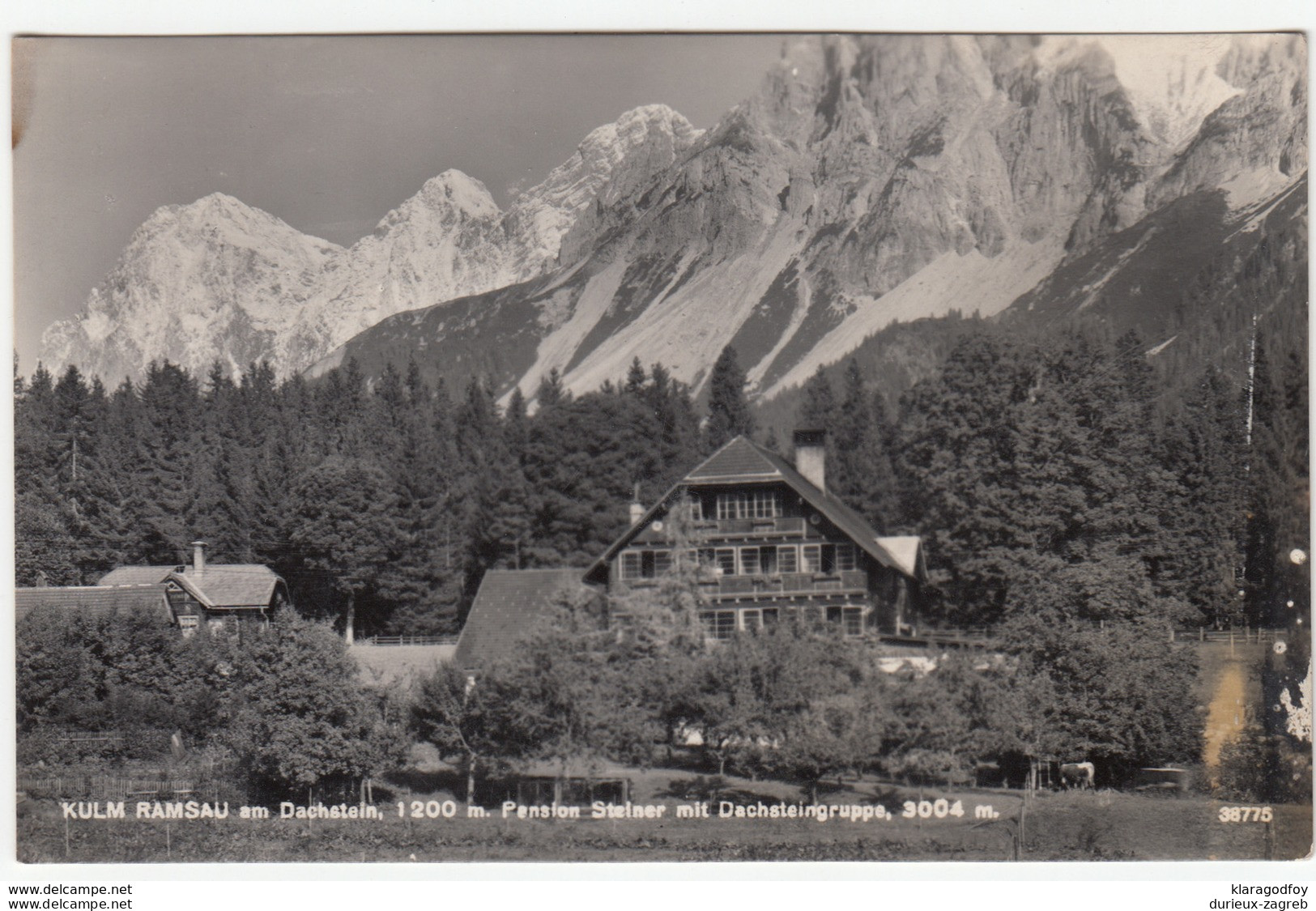 Kulm near Ramsau am Dachstein old postcard travelled 1952 Ramsau bei Schladming Pmk b170801