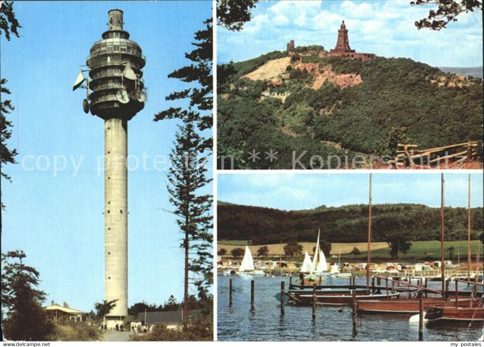 Kulpenberg Fernsehturm Kyffhaeuser Denkmal Talsperre Kelbra Boote