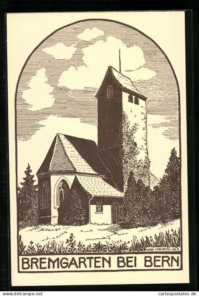 Künstler-AK Bremgarten, Kirche