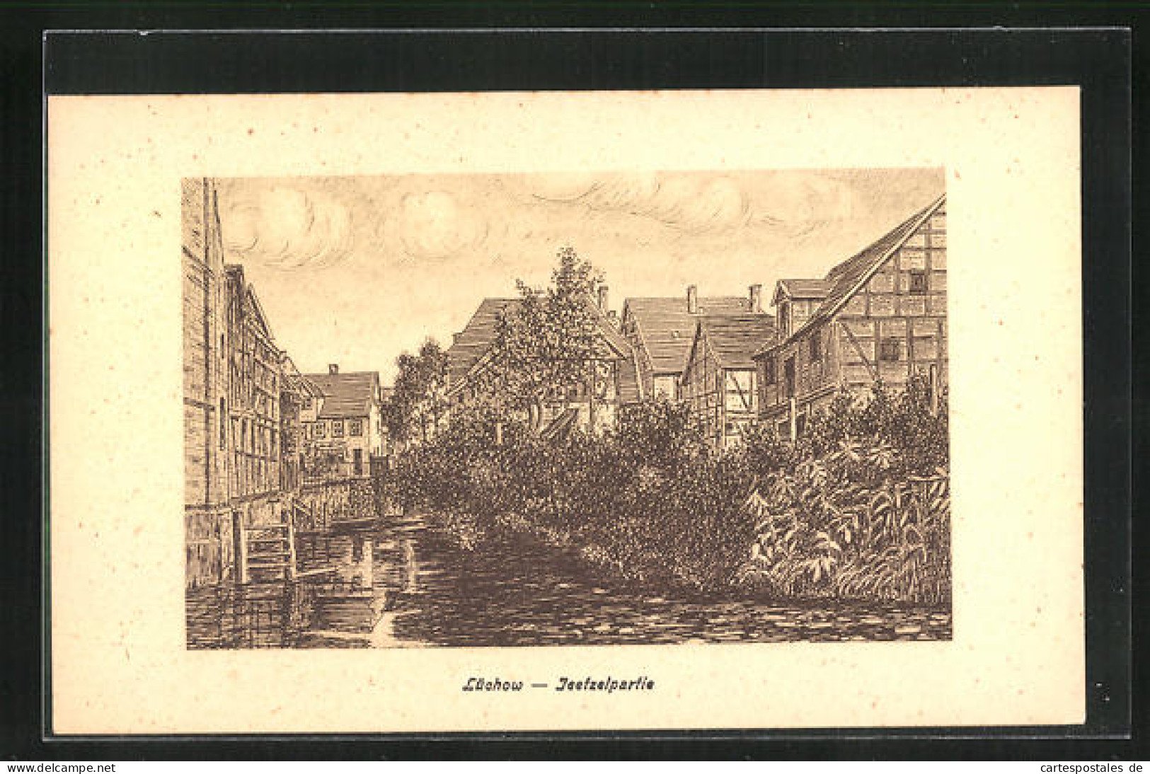 Künstler-AK Lüchow, Jeetzelpartie