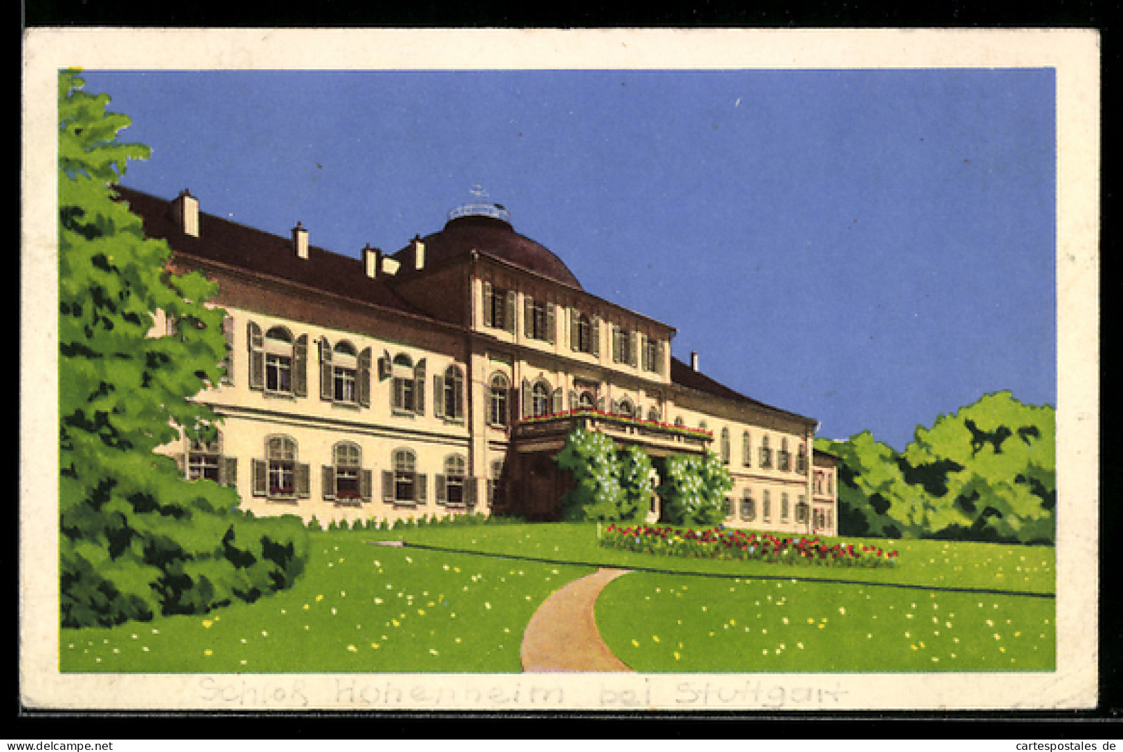 Künstler-AK Stuttgart, Schloss Hockenheim