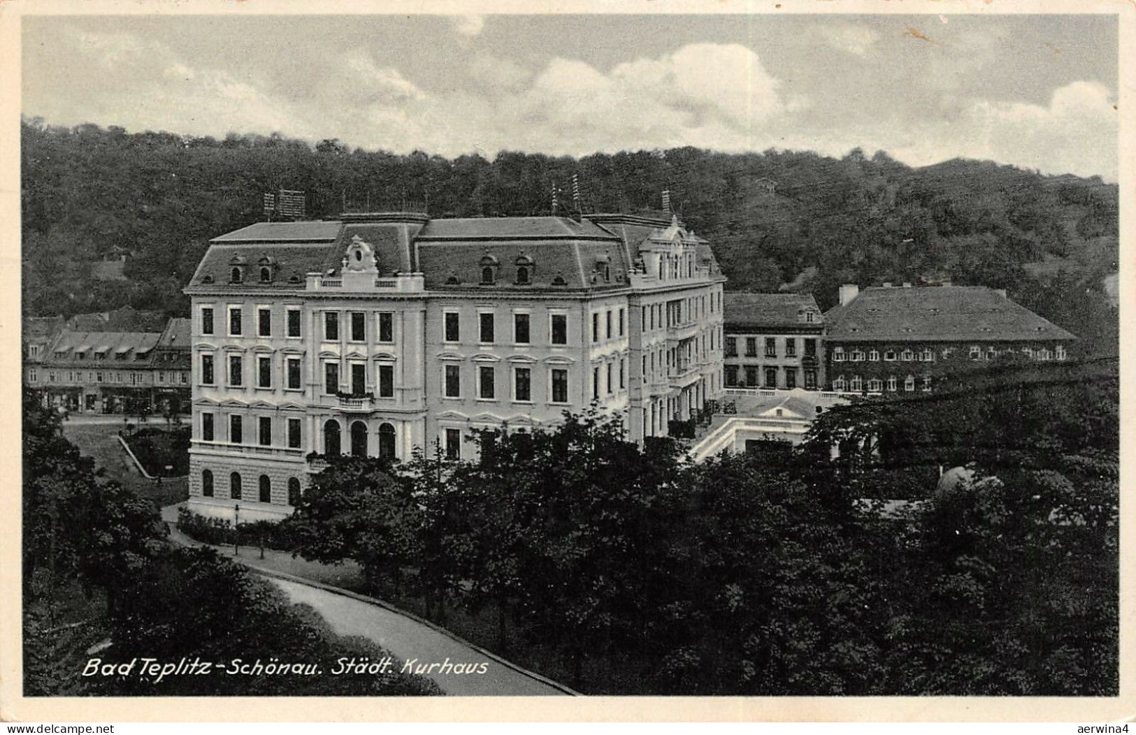 Kurhaus Bad Teplitz-Schönau Böhmen Mähren Postkarte 1940