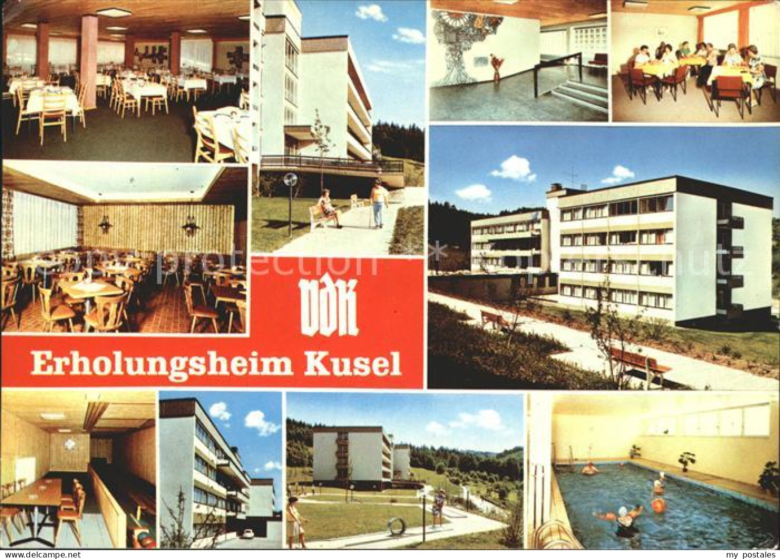 Kusel VdK Erholungsheim Kusel Speisesaal Aufenthaltsraum Kegelbahn Minigolf Hall