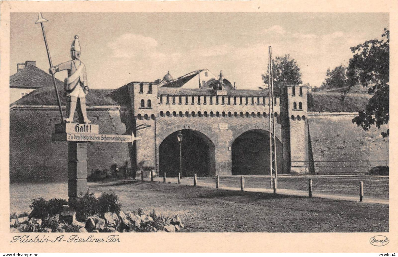 Küstrin - A. - Berliner Tor Postkarte gel. 1943