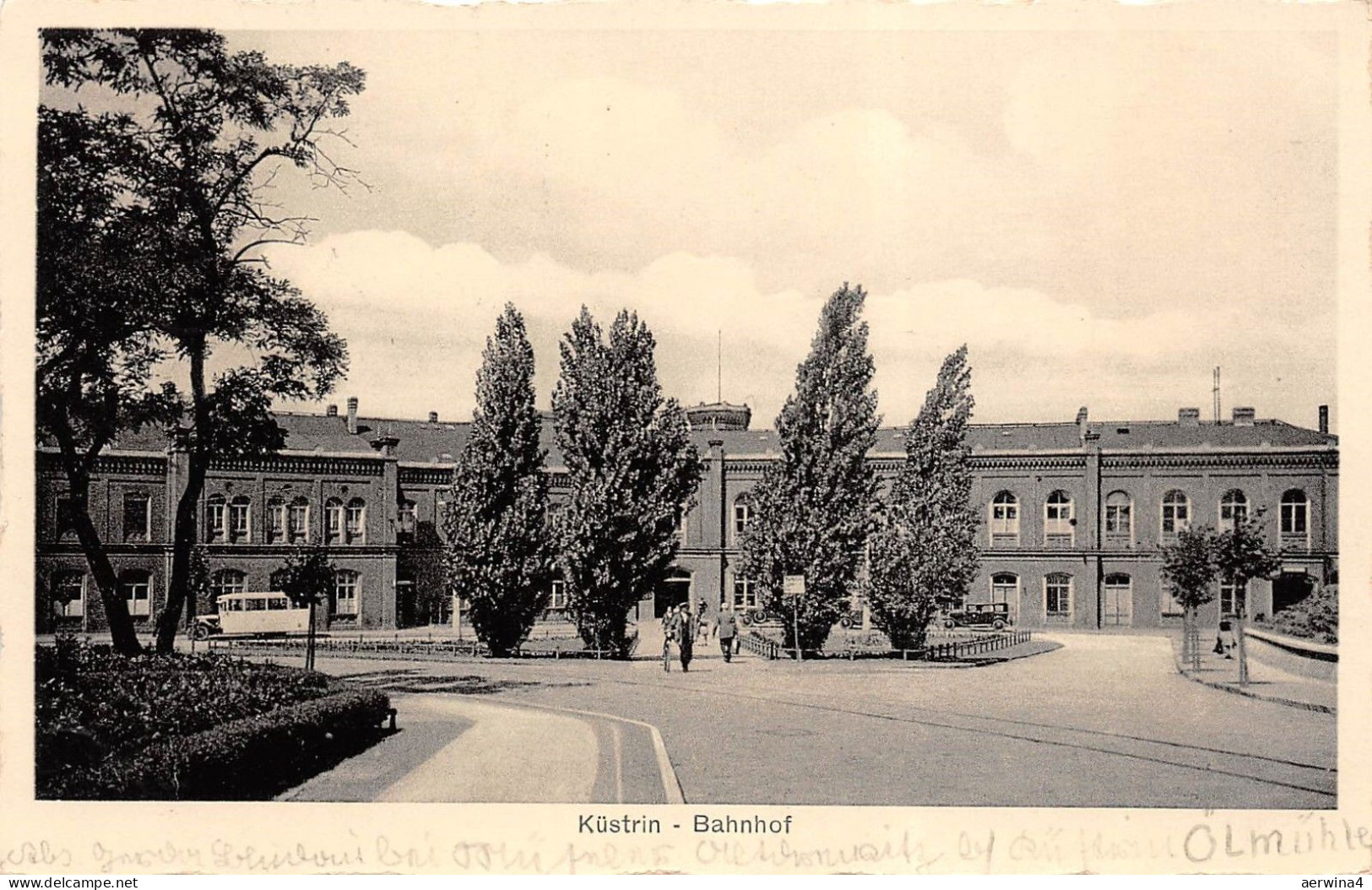 Küstrin Bahnhof Postkarte AK 1934