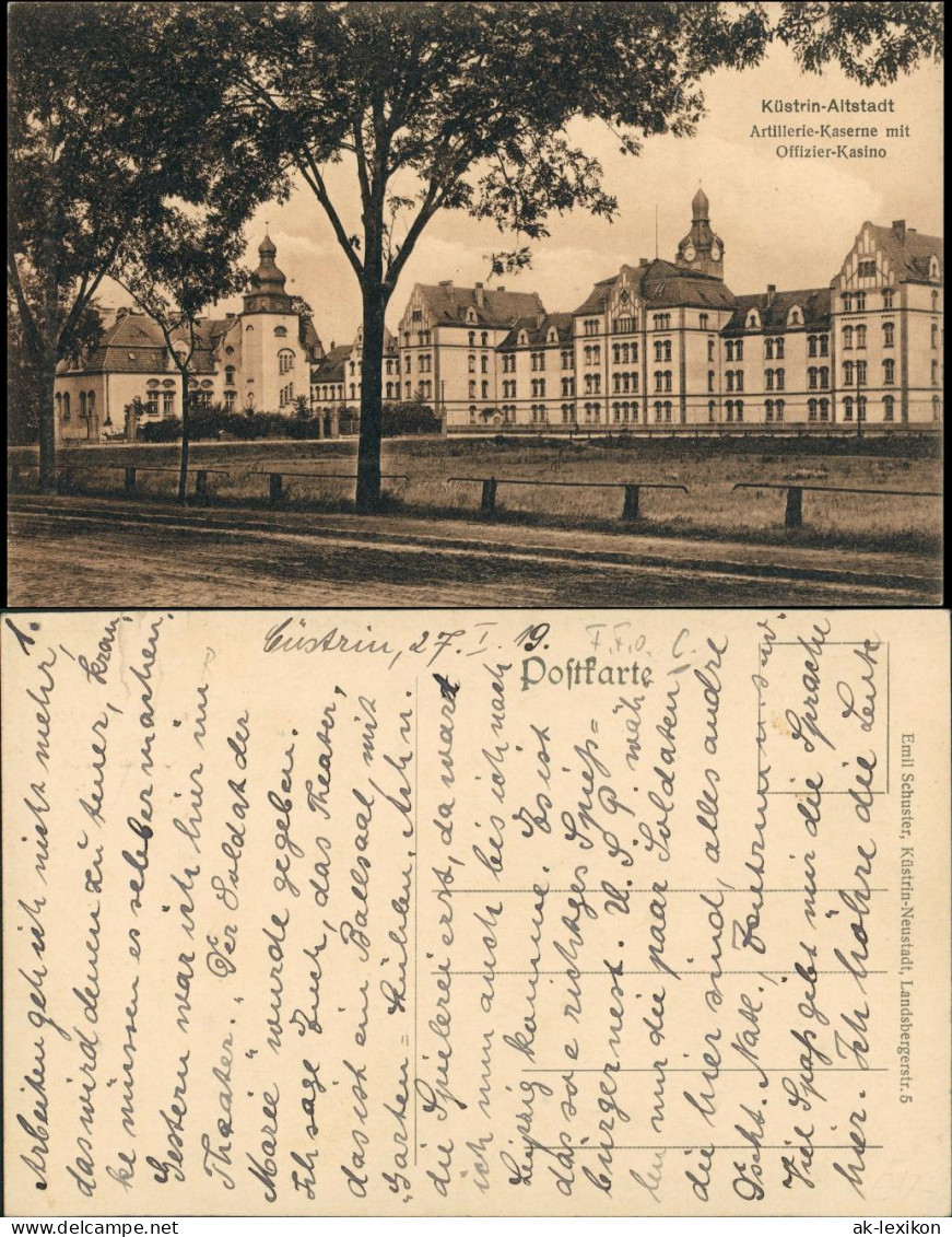 Küstrin Kostrzyn nad Odrą Artillerie Kaserne Offizier Kasino 1917