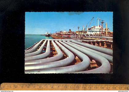 AHMADI Kuwait Koweit : Oil pipe lines harbour maritime vessel ship bateaux cargo port Hafen Schiff