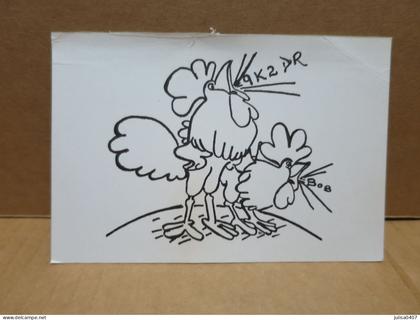 KUWAIT KOWEIT carte radio amateur illustrée coq